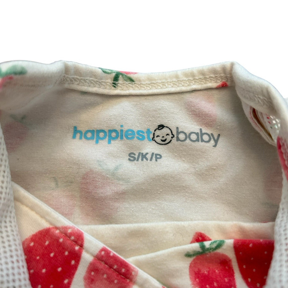 Happiest Baby Snoo Sack Sleep Sack Ivory Strawberries Size Small Baby Girl - Picture 5 of 10